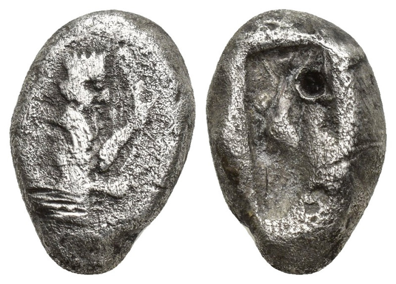 PERSIA, Achaemenid Empire. Circa 500 BC. AR Siglos (16mm, 5.1 g). Half-length bu...