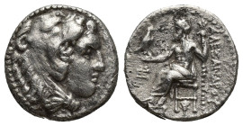 KINGS of MACEDON. Alexander III 'the Great'. 336-323 BC. AR Drachm (15mm, 4.09 g). Sardis mint. Lifetime issue, struck circa 334-323 BC. Head of Herak...