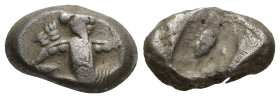 ACHAEMENID EMPIRE. Time of Artaxerxes I to Xerxes II (Circa 455-420 BC). AR Siglos. (17mm, 5.4 g) Sardes. Obv: Persian king in kneeling-running stance...