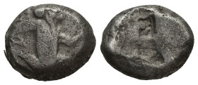 ACHAEMENID EMPIRE. Time of Artaxerxes I to Xerxes II (Circa 455-420 BC). AR Siglos. (15mm, 5.6 g) Sardes. Obv: Persian king in kneeling-running stance...