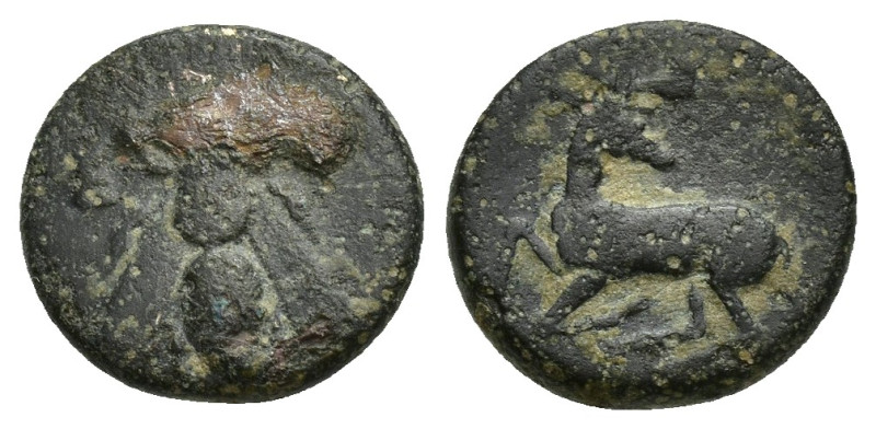 Ionia. Ephesos . Circa 390-300 BC. Bronze Æ (12mm, 1.8 g). Ε-Φ to left and right...