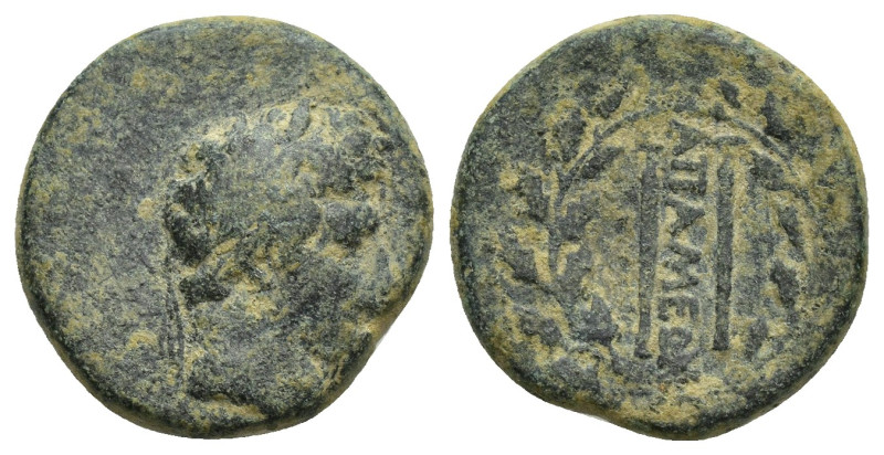 Phrygia, Apameia Æ (17mm, 4.8 g). Circa 2nd-1st century BC. Laureate male head (...