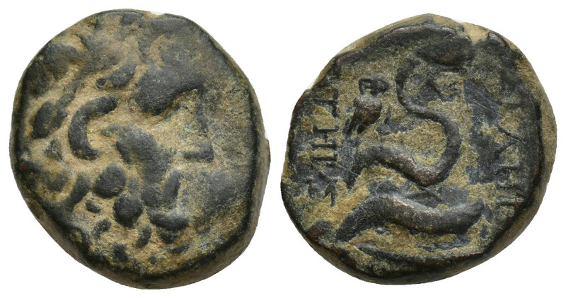 MYSIA, Pergamon. Early-mid 2nd century BC. Æ (19mm, 8.9 g). Laureate head of Ask...