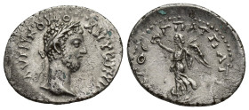 Cappadocia. Caesarea. Commodus AD 177-192. Drachm AR (18mm, 4.2 g) ΑVΤO Μ ΑVΡ ΚΟΜΟ ΑΝΤⲰΝΙΝΟϹ Ϲ, laureate head right / VΠΑΤΟϹ Γ ΠΑΤ ΠΑΤΡΙ, Nike advanci...