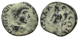 PSIDIA. Sagalassus. Diadumenian (Caesar, 217-218). Ae. (16mm, 2.1 g) Obv: K Μ ΟΠЄΛ ΑΝΤON ΔΙΑΔΟΥΜΕΝΙΑΝΟΣ. Bareheaded and cuirassed bust right. Rev: CAΓ...