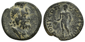 PHRYGIA. Dionysopolis. Pseudo-autonomous. Time of Septimius Severus (193-211). Ae. (19mm, 3.3 g) Obv: Diademed and draped bust of Serapis right, weari...
