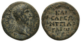 Cappadocia. Caesarea. Lucius Verus AD 161-169. Bronze Æ (17mm, 3.9 g) Obverse: ΑΥΤΟΚΡΑ ΟΥΗΡΟϹ [ ]; laureate head of Lucius Verus, r. / Reverse: ΚΑΙϹΑΡ...