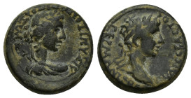 PHRYGIA. Aezanis. Caligula (37-41). Ae. (16mm, 3.8 g) Praxime, magistrate. Obv: Γ KAI CЄBACTOC ΓЄPMANIKOC. Laureate head of Caligula right. Rev: AIZAN...