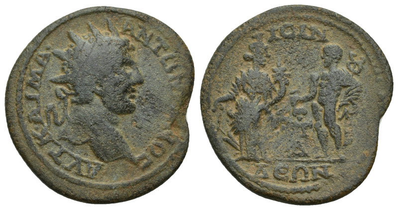 Pisidia, Isinda, Elagabalus (218-222 AD); AE (26mm, 7.7 g) Obverse: ΑΥΤ ΚΑΙ Μ Α ...