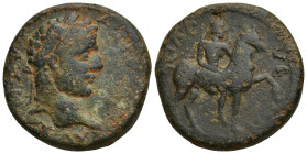 PAMPHYLIA, Sillyum. Elagabalus. AD 218-222. Æ (32mm, 30.4 g) Obverse: ΑΥΤ Κ Μ ΑΥ ΑΝΤΩΝΙΝΟϹ ϹƐΒ; laureate head of Elagabalus, r., seen from rear. / Rev...