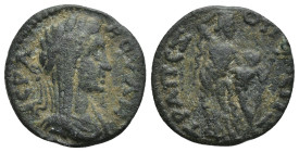 CARIA. Trapezopolis. Pseudo-autonomous (Circa AD 100-150). Ae. (19mm, 3.3 g) Obv: IЄPA BOVΛH. Veiled and draped bust of the Boule right. Rev: ΤΡΑΠЄΖΟΠ...