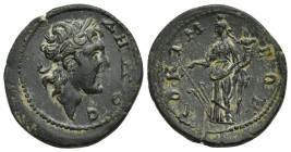 PHRYGIA. Docimeum. Pseudo-autonomous (Circa 2nd Century). Ae. (24mm, 6.2 g) Obv: ΔΗΜOC. Laureate head of Demos right. Rev: ΔΟΚΙΜЄΩΝ. Tyche standing, l...