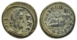 PHRYGIA. Prymnessus. Pseudo-autonomous. Time of Antonines (138 – 192 AD). AE. (16mm, 4.1 g) Obv: MIΔΑC. Draped bust of Midas right, wearing Phrygian c...