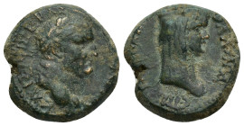 GALATIA. Pessinus. Vespasian (69-79). Ae. (19mm, 7.9 g) Gnaeus Pompeius Collega (legatus Augusti). Obv: KAIΣAPI ΣEBAΣTΩ OYEΣΠAΣΙANΩ. Laureate head rig...