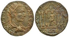 PHRYGIA. Synnada. Trajanus Decius (249-251). Ae. (30mm, 11.7 g) Obv: AVT K Γ M KOY TPA ΔEKIC. Radiate, draped and cuirassed bust right. Rev: CYNNAΔEΩN...
