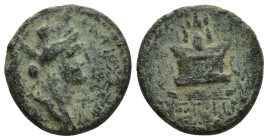 Syria, Seleucis and Pieria. Antiochia ad Orontem. Civic Issue. Time of Nero, A.D. 54-68. AE trichalkon (18mm, 5.4 g). Dated year 108 of the Caesarean ...