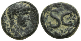 SYRIA. Seleucis and Pieria. Antioch. Nero (54-68). Ae. (24mm, 16.3 g) Obv: IM NER CLA CAESAR. Laureate head right. Rev: S C. Legend within circle; wre...