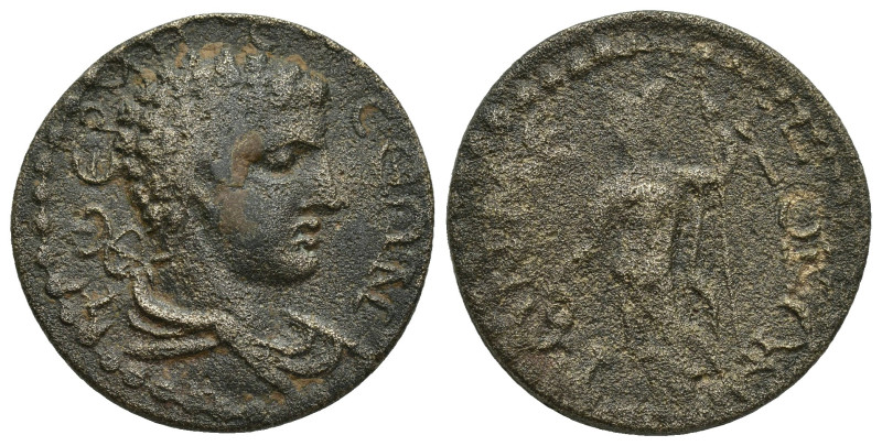 Pisidia. Termessos circa AD 200. Bronze Æ (25mm, 9.7 g). TЄPMHCCЄΩΝ. Bareheaded ...