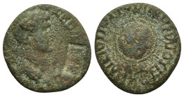 BITHYNIA. Koinon of Bithynia. Domitian (Caesar, 69-81). Ae. (19mm, 3.3 g) M. Maecius Rufus, proconsul. Obv: ΔOMITIANOΣ KAIΣAP ΣEBAΣ YIOΣ. Laureate hea...