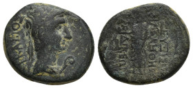 PHRYGIA. Laodicea. Augustus (27 BC-14 AD). Ae. (19mm, 4.6 g) Zeuxis Philalethes, magistrate. Obv: ΣEBAΣTOΣ. Laureate head right; lituus to right. Rev:...