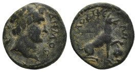 Phrygia, Laodicea ad Lycum Æ (16mm, 2.8 g). Pseudo-autonomous issue, time of the Severans, AD 193-235. ΔΗΜΟϹ, diademed head of the Demos to right / ΛΑ...