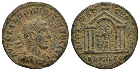SYRIA, Cyrrhestica. Cyrrhus. Philip II. AD 247-249. Æ (28mm, 10.5 g). Laureate, draped, and cuirassed bust right / Hexastyle temple of Zeus Kataibates...