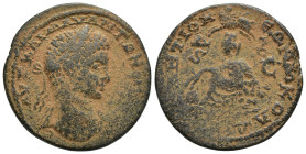 Syria, Seleucis and Pieria. Antiochia ad Orontem. Elagabalus. A.D. 218-222. Æ octassarion (32mm, 14.8 g). Laureate and bust of Elagabalus, slight drap...