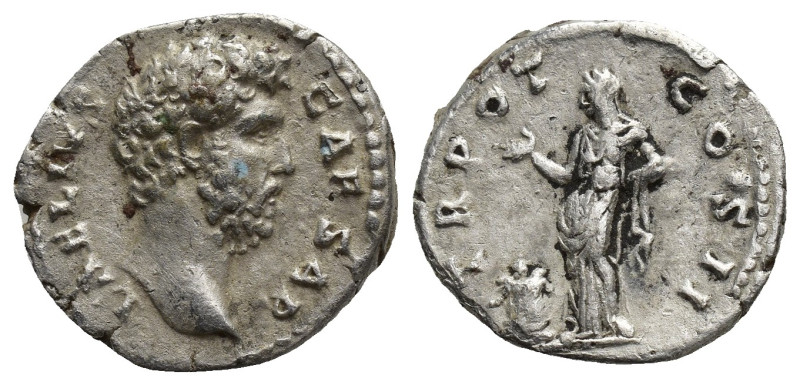 AELIUS (Caesar, 136-138). Denarius. (17mm, 3.2 g) Rome. Obv: L AELIVS CAESAR. Ba...