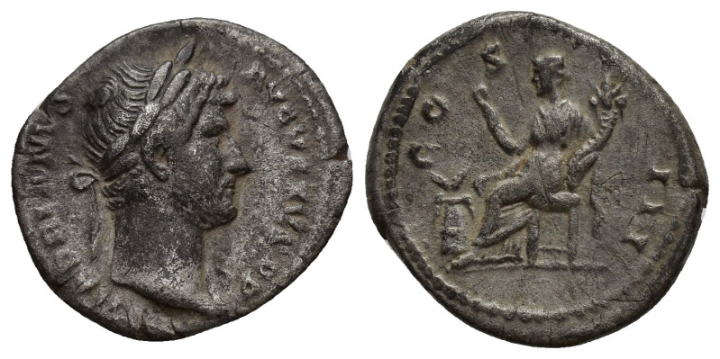 Hadrian. A.D. 117-138. AR denarius (17mm, 3.2 g). Rome mint, struck ca. A.D. 128...