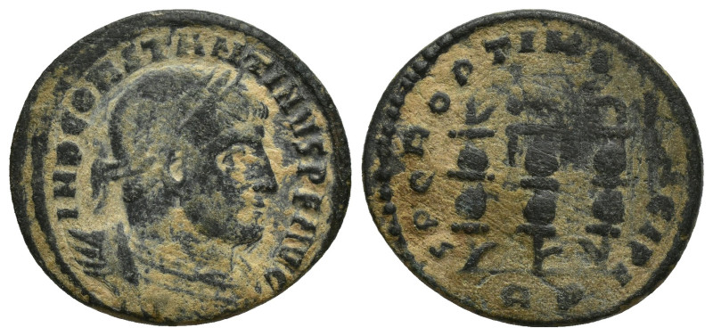 Constantine I Æ Nummus. (21mm, 4.5 g) Rome, AD 312-313. IMP CONSTANTINVS P F AVG...