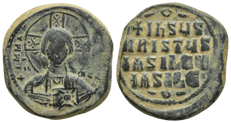 Anonymous Folles. temp. Basil II & Constantine VIII, circa 1020-1028. Æ Follis (...