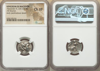 MACEDONIAN KINGDOM. Alexander III the Great (336-323 BC). AR drachm (17mm, 12h). NGC Choice XF. Lifetime issue of Abydus, ca. 328-323 BC. Head of Hera...