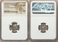MACEDONIAN KINGDOM. Alexander III the Great (336-323 BC). AR drachm (17mm, 12h). NGC Choice XF. Posthumous issue of Colophon, ca. 310-301 BC. Head of ...