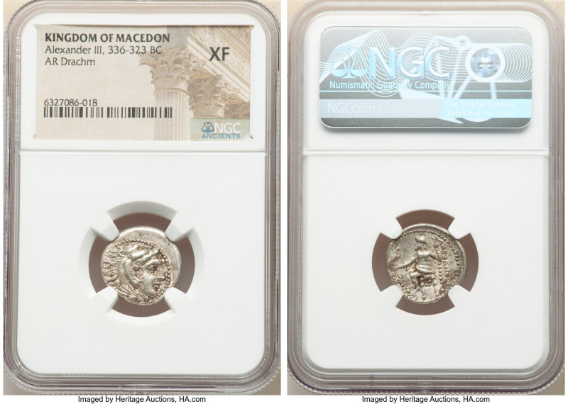 MACEDONIAN KINGDOM. Alexander III the Great (336-323 BC). AR drachm (17mm, 12h)....