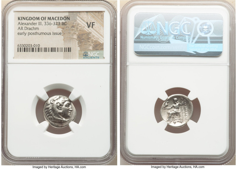 MACEDONIAN KINGDOM. Alexander III the Great (336-323 BC). AR drachm (17mm, 12h)....