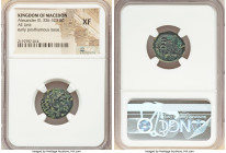MACEDONIAN KINGDOM. Alexander III the Great (336-323 BC). AE unit (18mm, 9h). NGC XF. Lifetime issue of uncertain mint in Macedon. Head of Heracles ri...