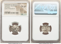 THRACIAN KINGDOM. Lysimachus (305-281 BC). AR drachm (17mm, 12h). NGC Choice XF. Posthumous issue of Colophon in the name and types of Alexander III t...