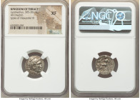 THRACIAN KINGDOM. Lysimachus (305-281 BC). AR drachm (17mm, 12h). NGC XF. Lifetime issue of Colophon, ca. 301-296 BC. Head of Heracles right, wearing ...