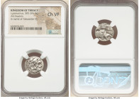 THRACIAN KINGDOM. Lysimachus (305-281 BC). AR drachm (17mm, 3h). NGC Choice VF. Posthumous issue of Lampsacus, ca. 301-296 BC. Head of Heracles right,...