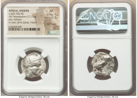 ATTICA. Athens. Ca. 440-404 BC. AR tetradrachm (22mm, 17.12 gm, 12h). NGC XF 5/5 - 3/5, light marks. Mid-mass coinage issue. Head of Athena right, wea...