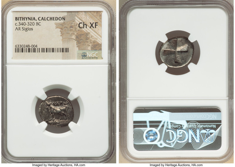 BITHYNIA. Calchedon. Ca. 4th century BC. AR siglos (18mm). NGC Choice XF. Persic...