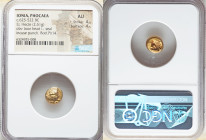 IONIA. Phocaea. Ca. 625-522 BC. EL sixth-stater or hecte (10mm, 2.61 gm). NGC AU 4/5 - 4/5. Head of boar left, wearing beaded collar; seal left below ...