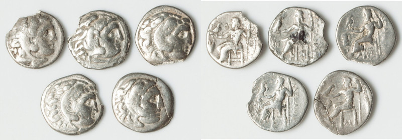 ANCIENT LOTS. Greek. Macedonian Kingdom. Ca. 4th-3rd centuries. Lot of five (5) ...