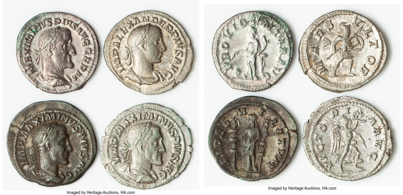 ANCIENT LOTS. Roman Imperial. Lot of four (4) AR denarii. VF-XF. Includes: Four ...