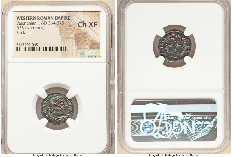 ANCIENT LOTS. Roman Imperial. Lot of five (5) AE3/4 or BI nummi. NGC VF-Choice X...