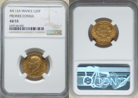 Napoleon gold 20 Francs L'An 12 (1803/1804)-A AU55 NGC, Paris mint, KM651. Napoleon as Premier Consul of the Republic. 

HID09801242017

© 2022 Herita...