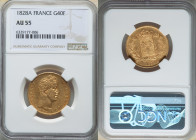 Charles X gold 40 Francs 1828-A AU55 NGC, Paris mint, KM721.1. 

HID09801242017

© 2022 Heritage Auctions | All Rights Reserved