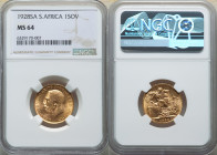 George V gold Sovereign 1928-SA MS64 NGC, Pretoria mint, KM21, S-4004. Glossy peach patina pervasive through gently marked fields. 

HID09801242017

©...