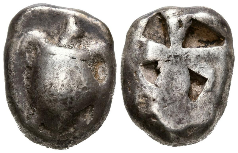 ISLAS DE ATTICA, Aegina. Estátera. (Ar. 12,22g/21mm). 550-456 a.C. (SNG Copenhag...