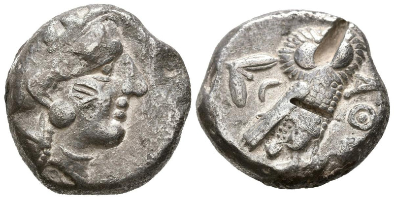 ATTICA, Atenas. Tetradracma. (Ar. 17,19g/25mm). 454-404 a.C. (HGC 4, 1597). Anv:...
